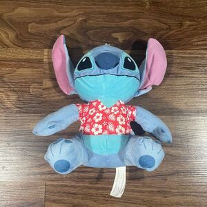 Disney Lilo And STITCH Plush Hawaiian Shirt 9" Sitting Stuffed Animal